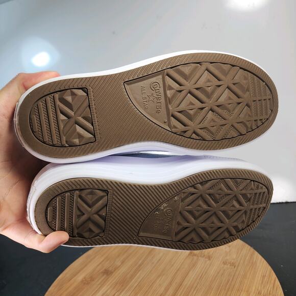 Big Kids Converse Chuck Taylor All Star Hi Sz 4 010419 Blue Canvas Sneakers - Picture 8 of 8